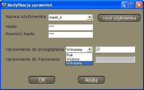 6.4.2 Dodawanie użytkowników W zakładce użytkownicy, Administrator może dodać nowych użytkowników wybierając opcję Dodaj użytkownika.