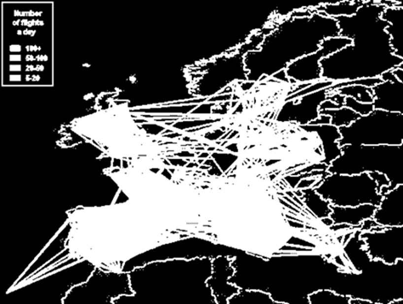Przewidywany zakres STMS w Europie System Transportu Małymi Samolotami koncentruje się na