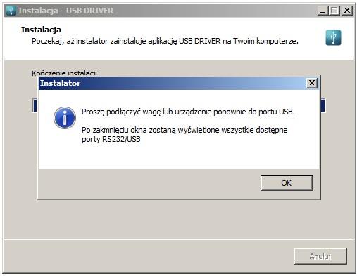 Następnie potwierdź komunikat przyciskiem OK.