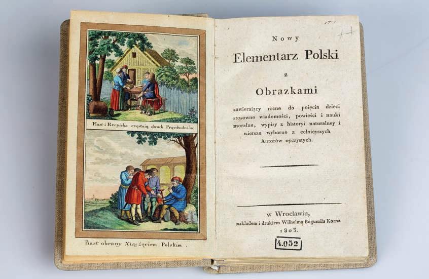 Jerzy Samuel Bandtkie, Nowy elementarz polski z obrazkami, Wrocław 1803. Polski elementarz opublikowany nakładem oficyny rodziny Kornów.