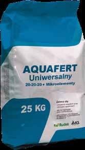 AQUAFERT Uniwersalny Skład nawozu w % (m/m): Azot (N) całkowity Azot (N) azotanowy Azot (N) amonowy Azot (N) amidowy Zawartość kwasu fosforowego (P₂O₅) Rozpuszczalny fosfor (P) Nierozpuszczalny