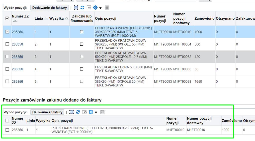 Wprowadzanie szczegółów Należy uzupełnić dane na fakturze, pola