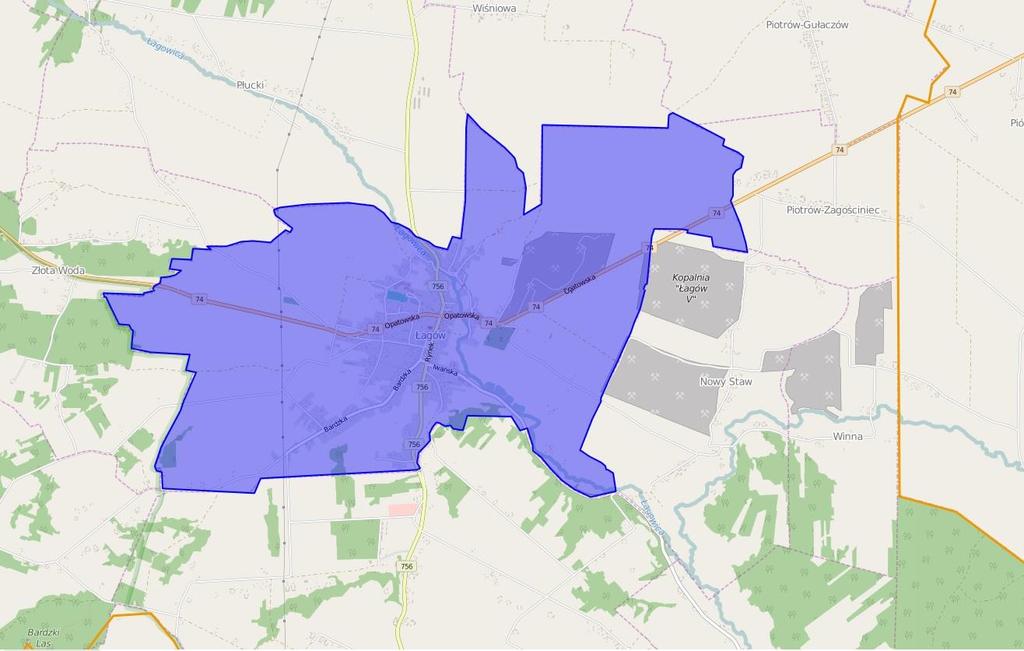 Mapa nr 4 Obszar rewitalizacji