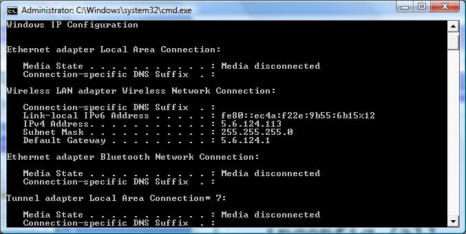 Sprawdzenie konfiguracji hostów Windows: cmd