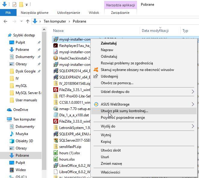 Powstanie plik mysql-installer-community-8.0.12.0.msi.