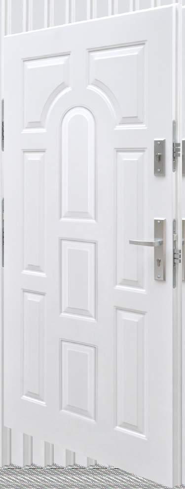 KMT STANDARD Drzwi stalowe wejściowe wewnętrzne i zewnętrzne laminowane 1, 29 db WYPOSAŻENIE STANDARDOWE nie Tłocze 4 mm Skrzydło grubości 4 mm wypełnienie SPIENIONY POLISTYREN Zamek podstawowy kl.