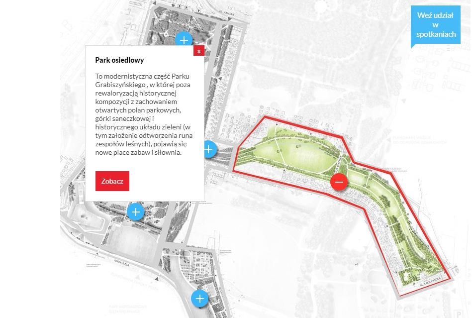 MODERNISTYCZNY PARK OSIEDLOWY Ryc. Modernistyczny Park Osiedlowy część zachodnia i część wschodnia - nr rysunku 3.5 oraz 3.6,źródło: https://www.wroclaw.