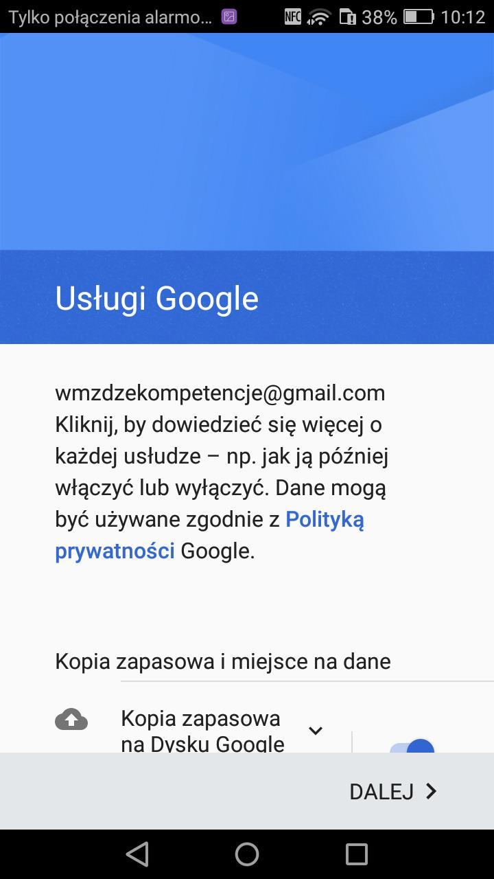 Funkcja ta umożliwia wykonywanie kopii zapasowej m.in.