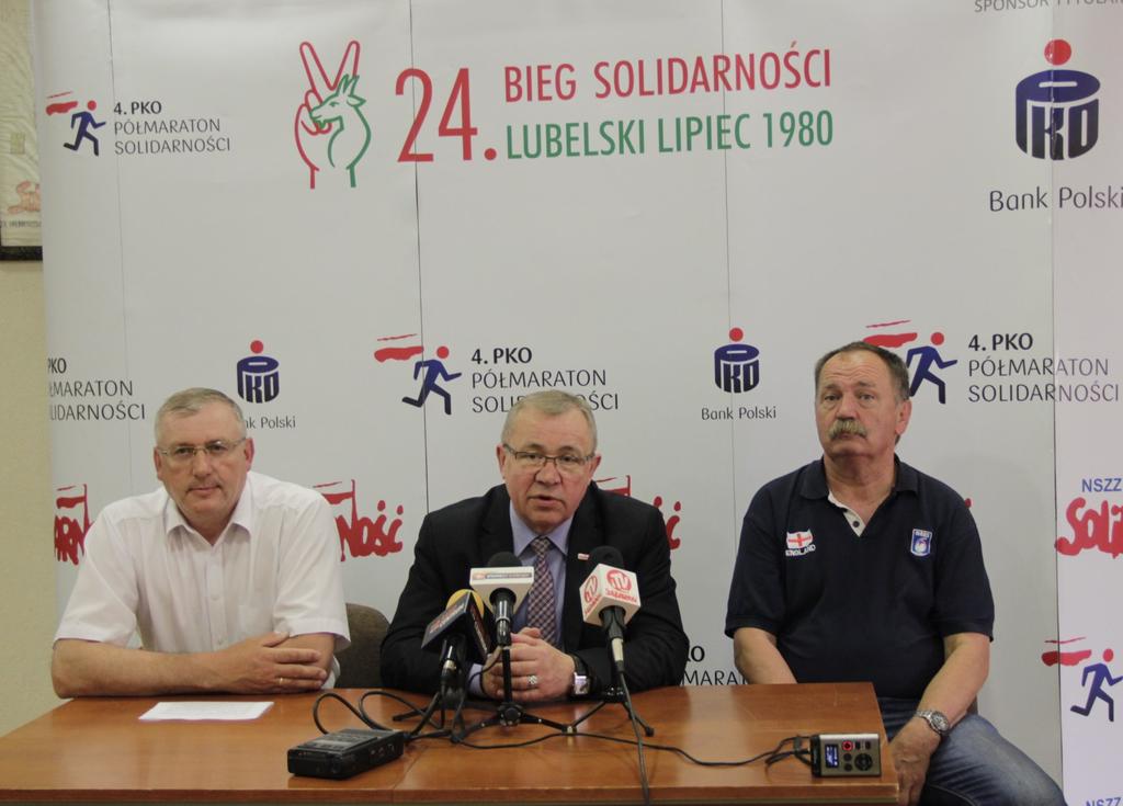 Bieg Solidarności rozpoczął obchody Lubelskiego Lipca 1980 Przewodniczący Regionu Środkowo-Wschodniego NSZZ Solidarność i Dyrektor Biegu Marek Wątorski, na specjalnej konferencji prasowej,