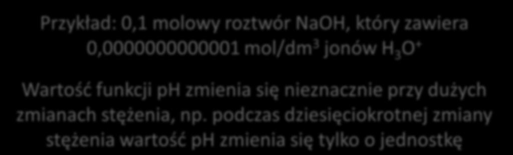 zamiast bezpośrednio określać stężenie jonów?