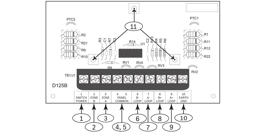 4 pl Opis Powered loop interface 4 GV3 = D9412GV3, D7412GV3 i D7212GV3** 5 GV2 = D9412GV2, D7412GV2 i D7212GV2** 6 G = D9412G, D7412G i D7212G ** * Starsze modele nie zostały przebadane pod kątem