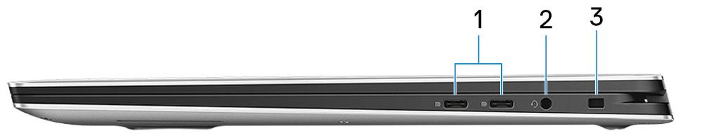 UWAGA: Do podłączenia do urządzenia DisplayPort wymagany jest adapter USB Type-C/DisplayPort (sprzedawany osobno).