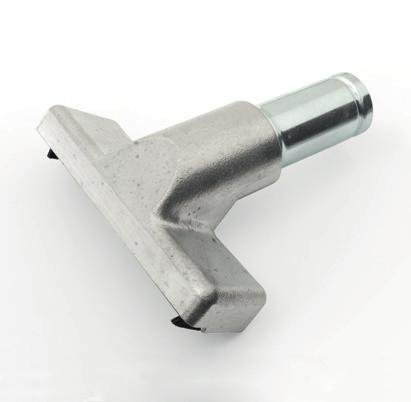 ALUMINIUM NIER- DZEWNA OCYNKOWANE POLYPROPYLEN WYSOKA TEMPERATURA Dysza z rolkami do czyszczenia pieców Dysza do pieców 40 400 z dwoma silikonowymi ssawami, śrubą do regulacji rolek, 1 wewnętrznym Z7