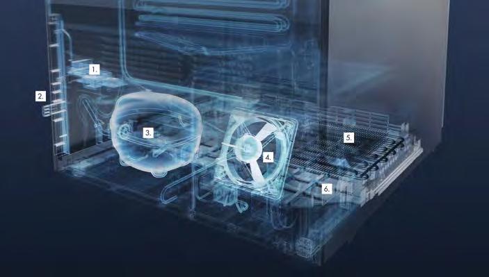 Chłodziarko-zamrażarki Jakość w najdrobniejszym szczególe Najwyższej jakości, stylowy uchwyt z aluminium, ze zintegrowanym mechanizmem otwierającym sprawia, że otwieranie drzwi nie