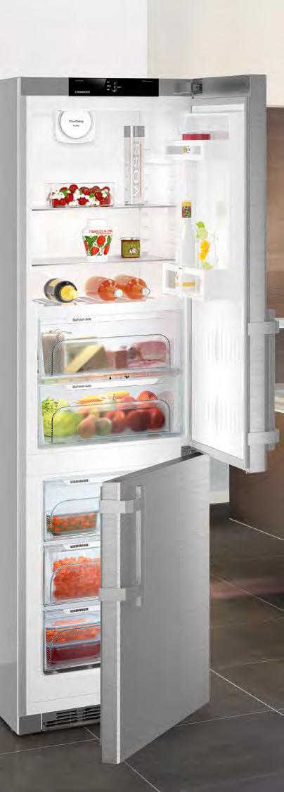 Chłodziarko-zamrażarki 60 60 70 CBef 4805 CNPes 4868 Premium CNef 5715 Klasa efektywności energetycznej: K ¹ Zużycie energii w ciągu 365 dni / 24 h: 183 / 0,499 kwh ¹ Całkowita pojemność netto: 357 l