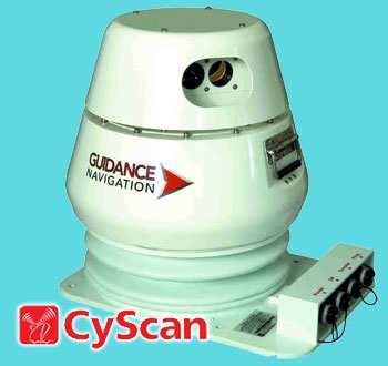 Pozycyjne systemy referencyjne CyScan W skład systemy CyScan wchodzą: Laserowa antena przeszukująca, zamontowana na trzyosiowym układzie żyroskopowym