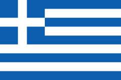 Flaga Grecji jest prostokątem podzielonym na dziewięć ułożonych na przemian poziomych pasów: pięć