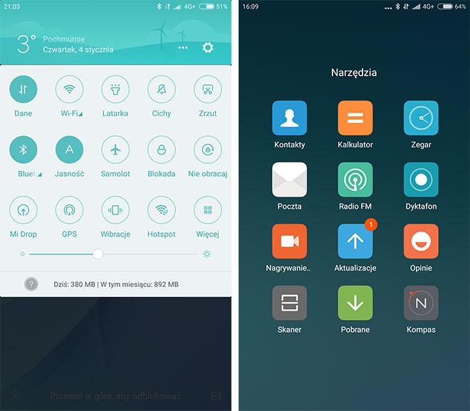 Jak już wspomniałem przy okazji recenzji Redmi Note 5A, oprogramowanie MIUI znacząco zmienia wygląd systemu oraz dodaje wiele ciekawych opcji.