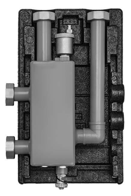 System zabudowy kotłowni do 70 kw Wartowniki typ K i Rozdzielacze Gwarancja długiej eksploatacji instalacji grzewczych Armatura Produkt: separator powietrza, zwrotnica hydrauliczna i odmulnik w