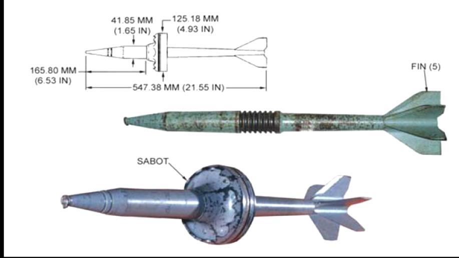 were also forced to increase their resistance against new kinetic ammunition APFSDS (BM15/17 with penetrating capacities 300-350 mm RHA) used by the Soviet tanks of T-72 family with 125 mm smooth