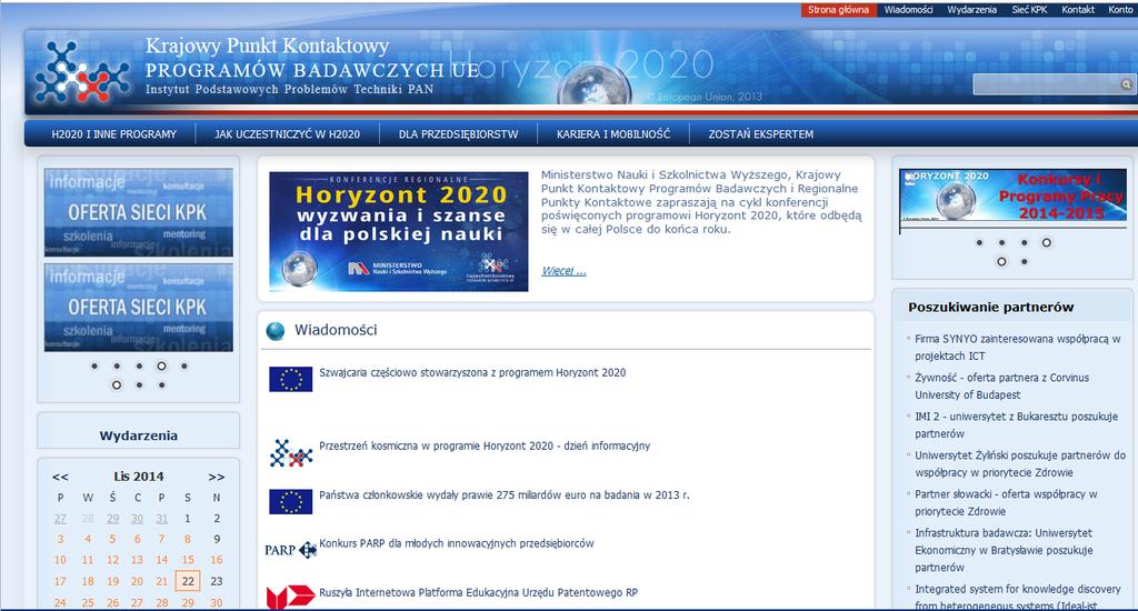 Ogłoszenia HORYZONT 2020 Krajowy Punkt Kontaktowy Programów Badawczych