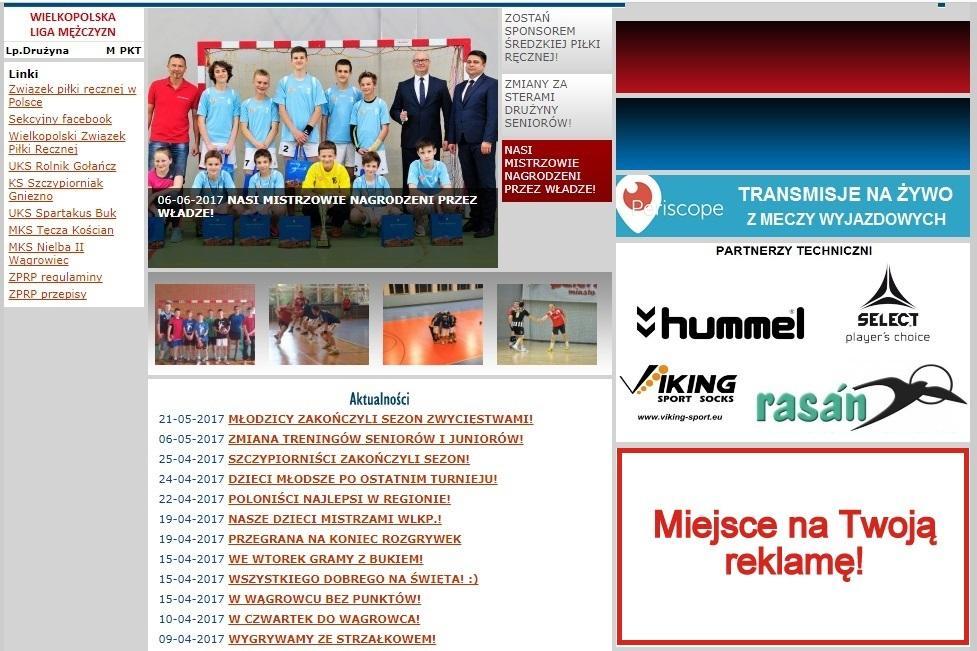 Miejsce reklamy Firmy na stronie