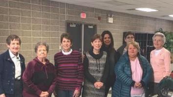 Board Members pictured l-r, Co-Corresponding Secretary- JoRene Anderson, Treasurer - Mary Ludtke, Hospitality Coordinator - Prudy Mazzei, Recording Secretary - Mickey Bachara, Co-Presidents - Maria