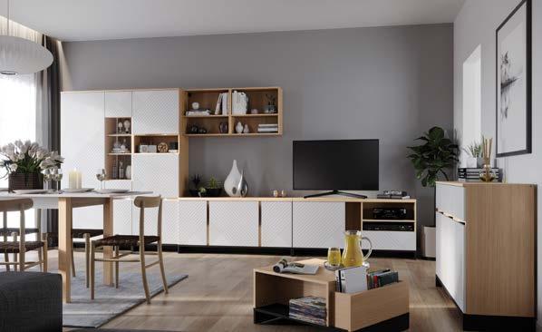 kolekcja SI ELEMENTY KOLEKCJI Wersja I (fronty frezowane, wykonane z płyty MDF) NOWOŚĆ LED-SI3 SI-01 szafa jednodrzwiowa 60 x 198 x 36 cm SI-02 regał wysoki 60 x 198 x 36 cm