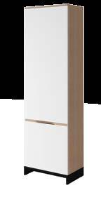 kolekcja SI ELEMENTY KOLEKCJI WERSJA II (fronty gładkie, wykonane płyty laminowanej) LED-SI3 SI-01 szafa jednodrzwiowa 60 x 198 x 36 cm SI-02 regał wysoki 60 x 198 x 36 cm