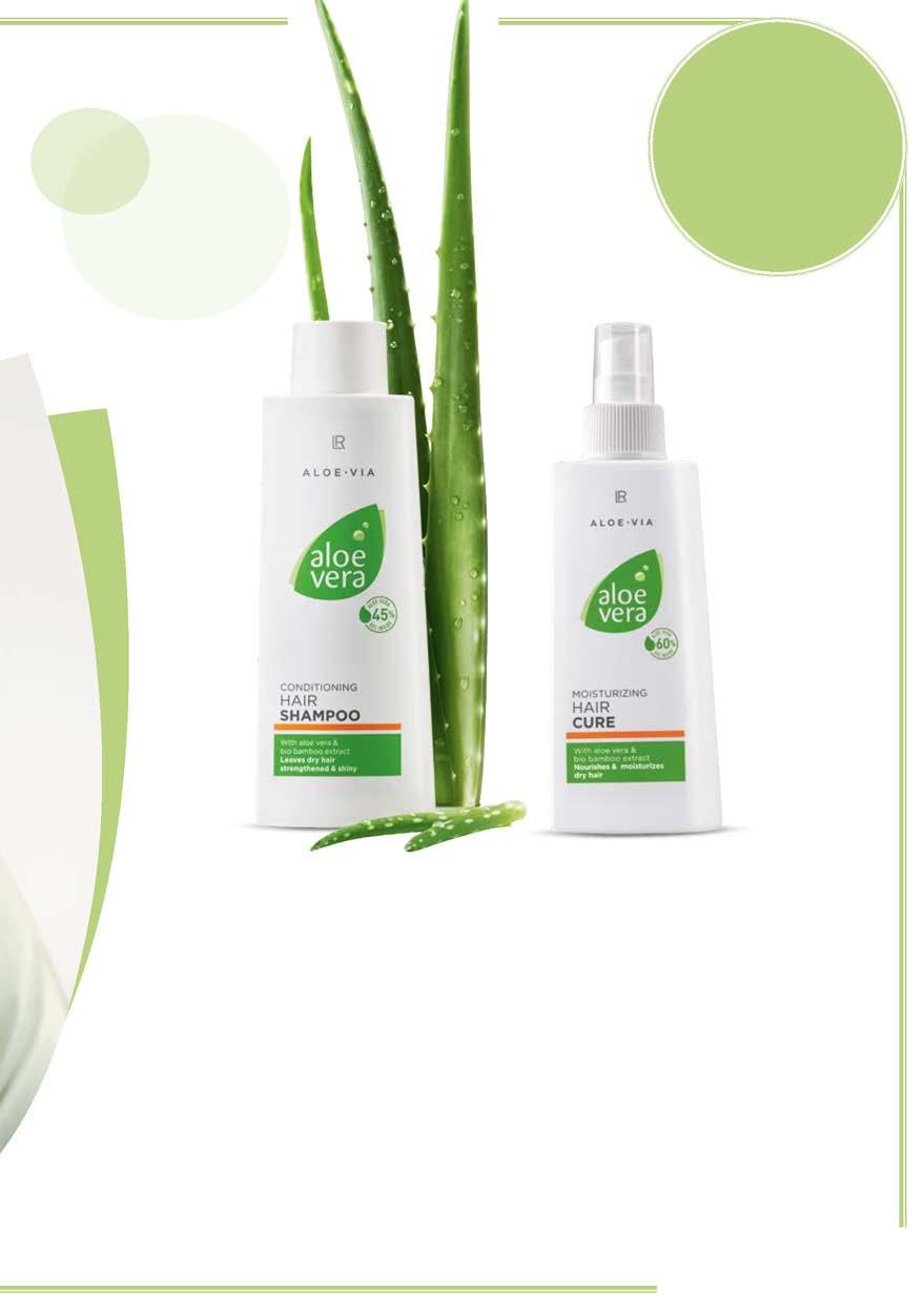 Dla zdrowych, błyszczących włosów MUST HAVE ALOE VERA PIELĘGNACYJNY SZAMPON DO WŁOSÓW Pielęgnujący szampon do każdego typu włosów 45% żelu Aloe Vera i bioekstrakt z bambusa Łagodnie myje i pielęgnuje