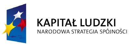 Plan działania na rok 20 PROGRAM OPERACYJNY KAPITAŁ LUDZKI INFORMACJE O INSTYTUCJI POŚREDNICZĄCEJ Numer i nazwa Priorytetu Instytucja Pośrednicząca Adres korespondencyjny VII.