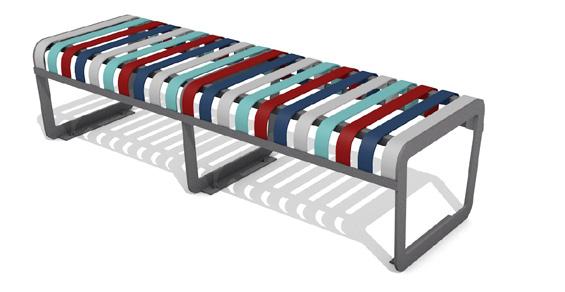ZEBRA Łaka bez oparcia Zebra Basic Zebra Basic Multikolor Vertical iok z przou Łaka miejska o oryginalnym kształcie i kolorac.