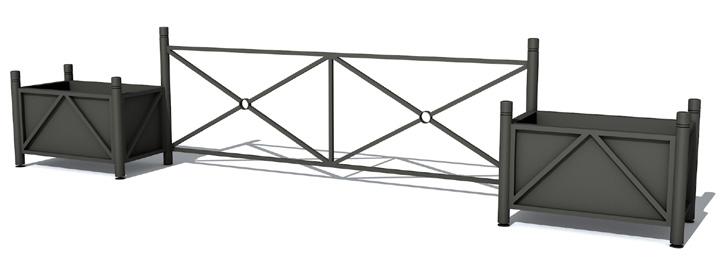 URBANA Barierka Urbana XL Barierka Urbana XL XL W pełni funkcjonalna, kompatybilna z pozostałymi meblami miejskimi z kolekcji Urbana, uża barierka.