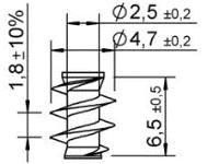 Strona 55 Europejskiej Oceny Technicznej Kształty łba wkręta w przypadku d = 4,0 mm i d = 4,4 mm, wszystkie materiały Łeb walcowy Top head z soczewką i Top head II z i soczewki Łeb Elmo Łeb do