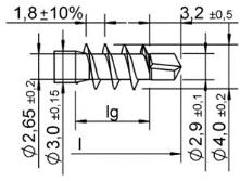 Strona 59 Europejskiej Oceny Technicznej Typy gwintów plus d = 4,0 mm, stal nierdzewna plus plus specjal plus 3.