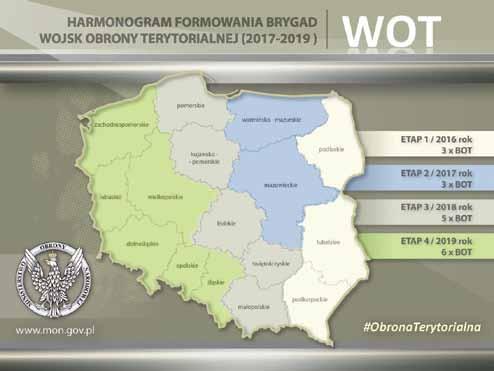 Podstawy normatywne i koncepcyjno-funkcjonalne tworzenia WOT 79 12. Brygada OT z dowództwem w Opolu; 13. Brygada OT z dowództwem we Wrocławiu; 14. Brygada OT z dowództwem w Poznaniu; 15.
