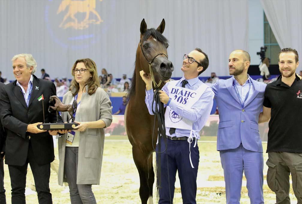 28 ARABSKIE MOTYWY Dekoracja Equatora w Dubaju, z lewej Hanna Sztuka, z prawej Raphael Curti zał wszystkie swoje atuty: znakomity ruch, niezwykle poprawną budowę i tę męską charyzmę, która sprawia,