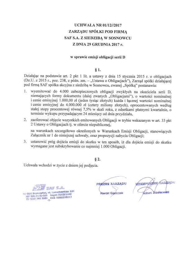 16.3 Pełny tekst uchwał stanowiących podstawę emisji