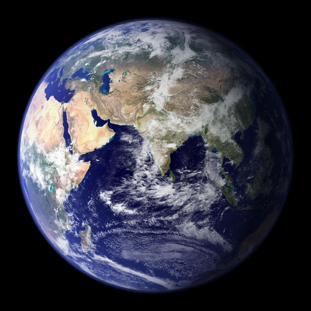 Ziemia posiada cienką warstwę atmosfery,