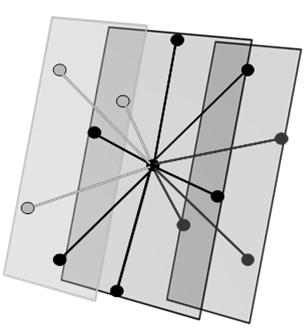 ropięta jet na 5 węłach o wpółrędnych (i-1,j+1,k), (i+1,j+1,k), (i+1,j-1,k), (i-1,j-1,k) ora (i,j,k).
