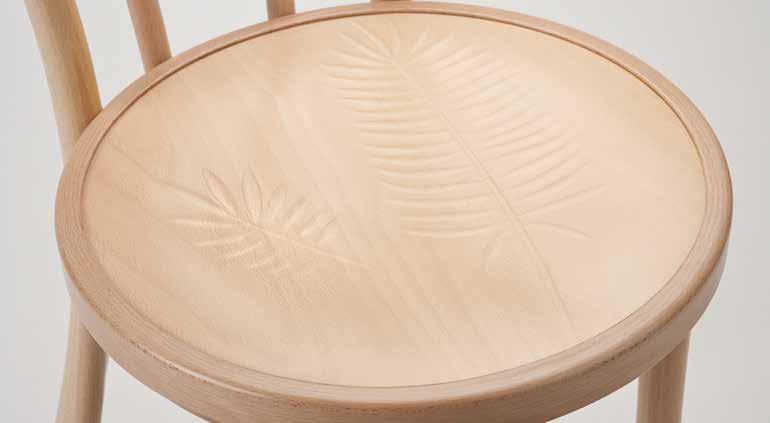 Embossing Wytłoczenia Graphic patterns on our chairs can be applied in a manner that will engage more senses.