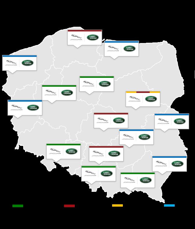 Land Rover w Warszawie, Gdańsku, Katowicach i Łodzi.
