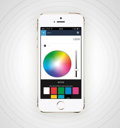 oświetlenie motoryzacja bluetooth smartfon lightbox to najmniejszy na świecie, bezprzewodowy kontroler oświetlenia, pozwalający sterować oświetleniem LED - kolorowym (RGB) oraz