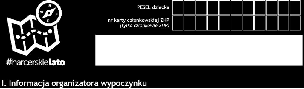 2019 do 14.07.2019 lub trasa obozu wędrownego podpis organizatora wypoczynku II.