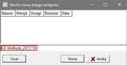 Jak rozpocząć pracę z programem Zastępstwa Optivum? 3/12 Program domyślnie otworzy ostatnio używaną księgę zastępstw. Nazwa tej księgi wyświetla na pasku tytułu głównego okna programu.