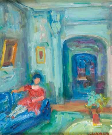 25 Franciszek Prochaska (1891 Brzozów 1972 Aix-en-Provence) Portret żony przy stole, ok. 1920 r.