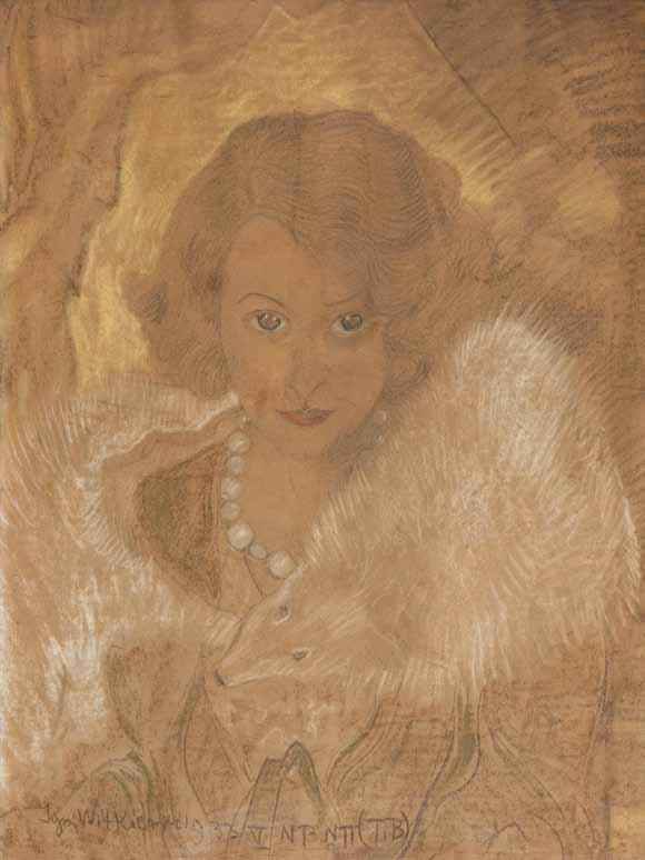 59 Stanisław Ignacy Witkiewicz (Witkacy) (1885 Warszawa 1939 Jeziory na Polesiu) Portret Kobiecy (Irena Solska?
