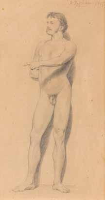60 Stanisław Józef Rejchan (1858 Lwów 1919 Kraków) Stojący akt męski, 1877 r.
