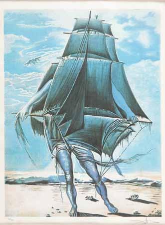 69 Salvador Dali (1904 1989) Statek litografia barwna/papier, 62,5 x 47 cm sygnowany ołówkiem p.