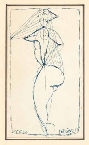 98 Kazimierz Podsadecki (1904 Zabierzów 1970 Kraków) Kobiecy akt stojący, 1953 r.